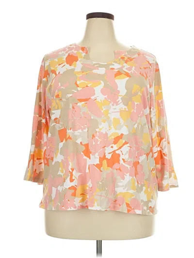 Pre-owned Ruby Rd. 3/4 Sleeve T-shirt In Orange