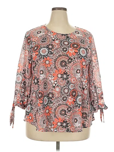 Pre-owned Ruby Rd. 3/4 Sleeve T-shirt In Orange