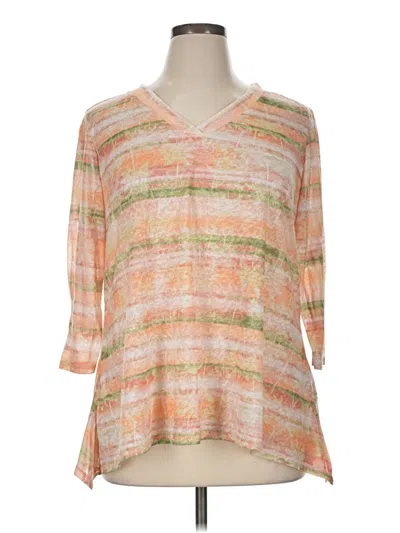 Pre-owned Ruby Rd. 3/4 Sleeve T-shirt In Orange