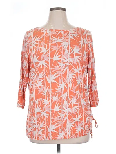 Pre-owned Ruby Rd. 3/4 Sleeve T-shirt In Orange