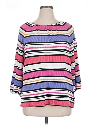 Pre-owned Ruby Rd. 3/4 Sleeve T-shirt In Pink