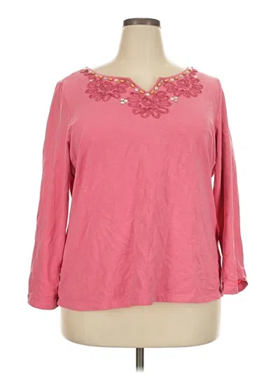 Pre-owned Ruby Rd. 3/4 Sleeve T-shirt In Pink