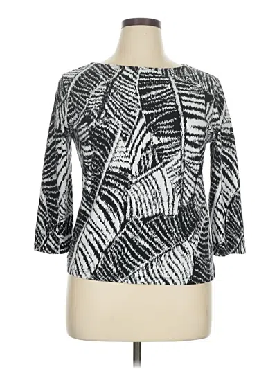 Pre-owned Ruby Rd. 3/4 Sleeve T-shirt In Silver