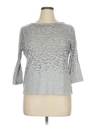 Pre-owned Ruby Rd. 3/4 Sleeve T-shirt In Silver