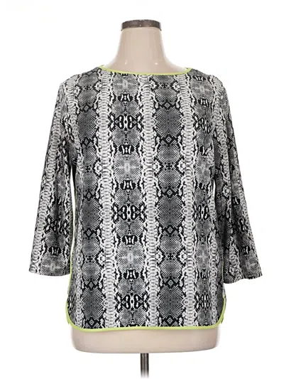 Pre-owned Ruby Rd. 3/4 Sleeve T-shirt In Silver