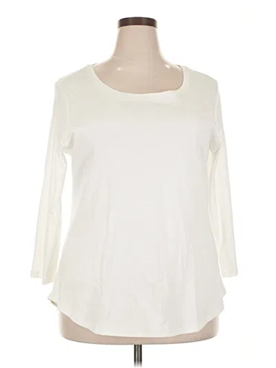 Pre-owned Ruby Rd. 3/4 Sleeve T-shirt In White