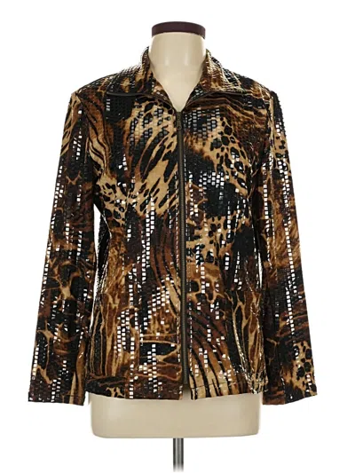 Pre-owned Ruby Rd. Blazer Jacket In Gold