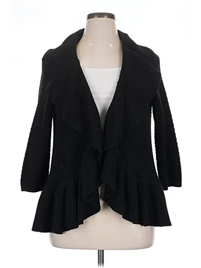 Pre-owned Ruby Rd. Cardigan Sweater In Black