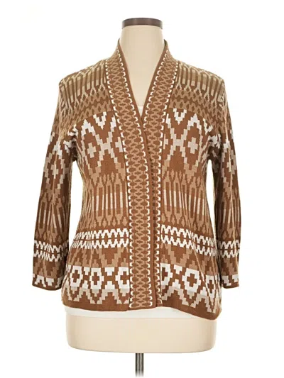 Pre-owned Ruby Rd. Cardigan Sweater In Brown