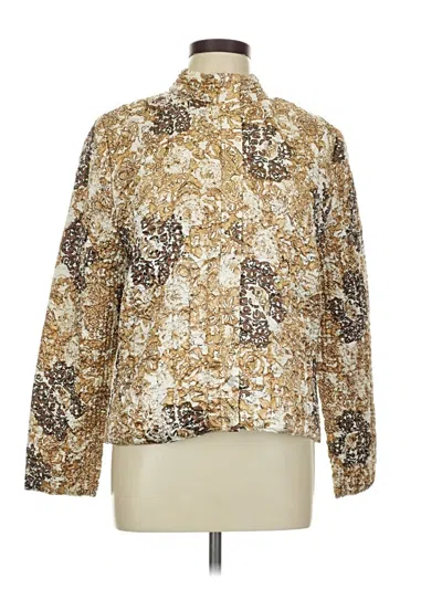 Pre-owned Ruby Rd. Cardigan Sweater In Gold