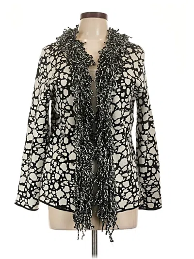 Pre-owned Ruby Rd. Cardigan Sweater In Silver