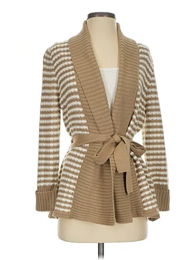 Pre-owned Ruby Rd. Cardigan Sweater In Tan
