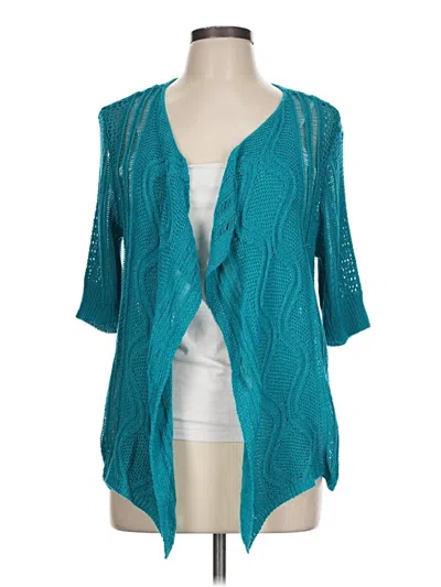 Pre-owned Ruby Rd. Cardigan Sweater In Teal