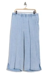 Ruby Rd. Ruby Rd Double Gauze Pull-on Capri Pants In Blue