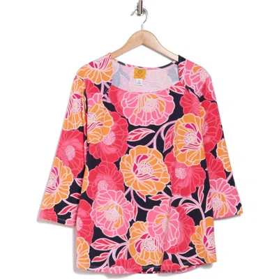 Ruby Rd. Ruby Rd Floral Stretch Cotton T-shirt