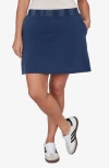 Ruby Rd. Plus Size French Terry Pull-on Skort In Blue