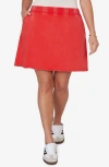 Ruby Rd. Plus Size French Terry Pull-on Skort In Red
