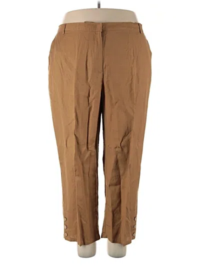 Pre-owned Ruby Rd. Linen Pants In Brown