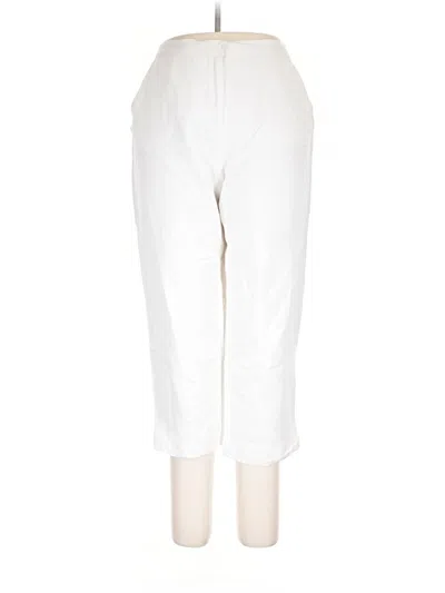 Pre-owned Ruby Rd. Linen Pants In White