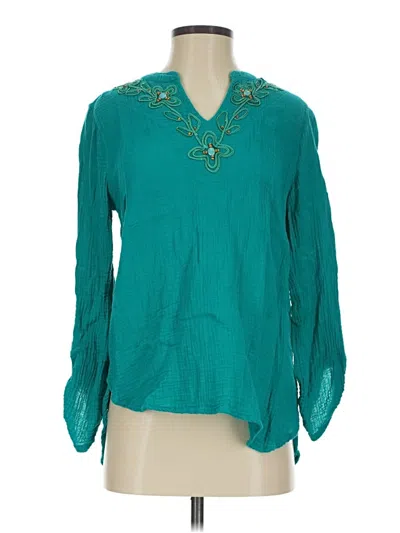 Pre-owned Ruby Rd. Long Sleeve Blouse In Blue