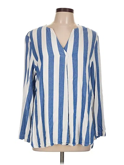 Pre-owned Ruby Rd. Long Sleeve Blouse In Blue