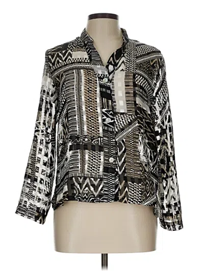 Pre-owned Ruby Rd. Long Sleeve Blouse In Gray