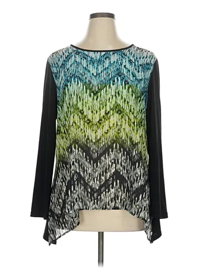 Pre-owned Ruby Rd. Long Sleeve Blouse In Green