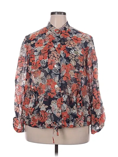 Pre-owned Ruby Rd. Long Sleeve Blouse In Orange