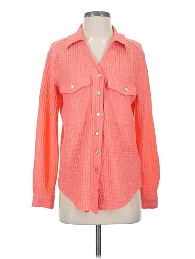 Pre-owned Ruby Rd. Long Sleeve Blouse In Orange