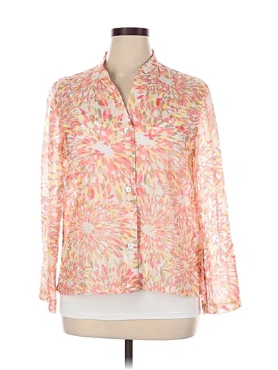 Pre-owned Ruby Rd. Long Sleeve Blouse In Pink