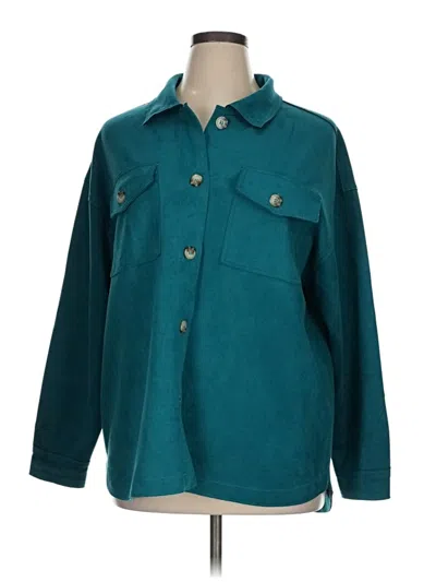 Pre-owned Ruby Rd. Long Sleeve Blouse In Teal