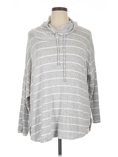 Pre-owned Ruby Rd. Long Sleeve Top Gray Cowl Neck Tops