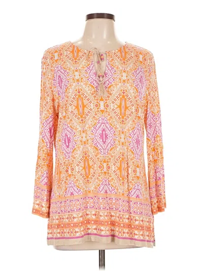 Pre-owned Ruby Rd. Long Sleeve T-shirt In Orange