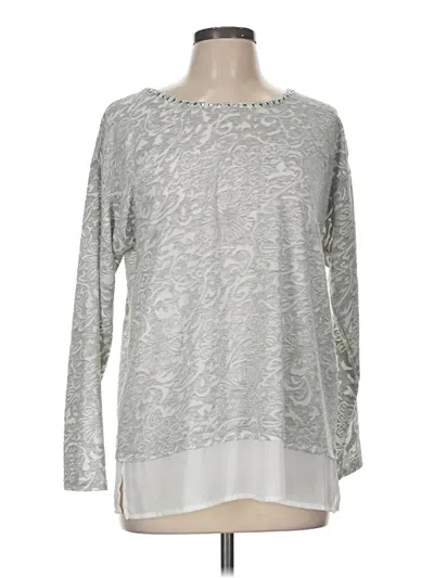 Pre-owned Ruby Rd. Long Sleeve T-shirt In Silver