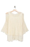 Ruby Rd. Ruby Rd Novelty Open Stitch Sweater In White
