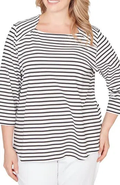 Ruby Rd. Ruby Rd Novelty Stripe Top In Multi