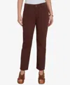 Ruby Rd. Petite Colored Denim Straight Jeans In Brown