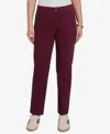 Ruby Rd. Petite Colored Denim Straight Jeans In Red