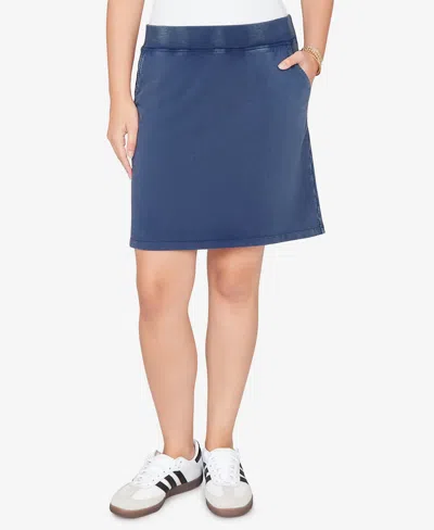 Ruby Rd. Petite French Terry Pull-on Skort In Blue