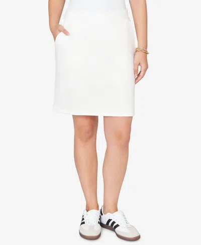 Ruby Rd. Petite French Terry Pull-on Skort In White