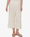 Ruby Rd. Petite Gauze Eyelet Cargo Pull On Capri In Neutral