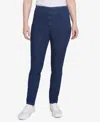 Ruby Rd. Petite Mid-rise Pull-on Straight Extra Stretch Denim Pant In Blue