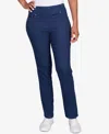 Ruby Rd. Petite Mid-rise Pull-on Straight Extra Stretch Denim Pant In Multi