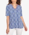 Ruby Rd. Petite Pacific Medallions Embellished Knit Top