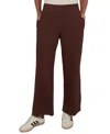 Ruby Rd. Petite Pull-on Wide-leg Knit Pants In Brown