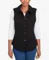 Ruby Rd. Petite Quilted Terry Inner Beauty Vest Jacket In Multi