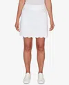 Ruby Rd. Petite Scallop Hem Stretch Denim Skirt In Multi
