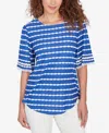 Ruby Rd. Petite Tapered Stripe Textured T-shirt