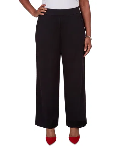 Ruby Rd. Petite Wide-leg Pull-on Pants In Black