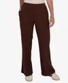 Ruby Rd. Petite Wide-leg Pull-on Ribbed Pants In Red